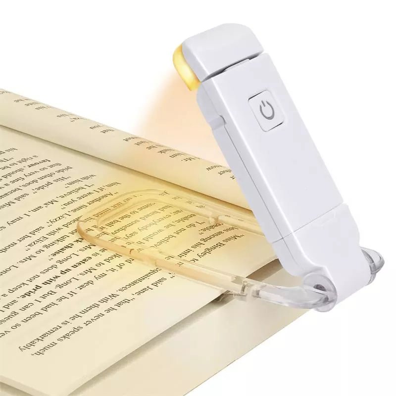 Rechargeable LED Book Light - Portable Clip-On Desk Lamp with Eye Protection, USB Charging, Bookmark Feature for Night Reading - Wifi And Pajamas